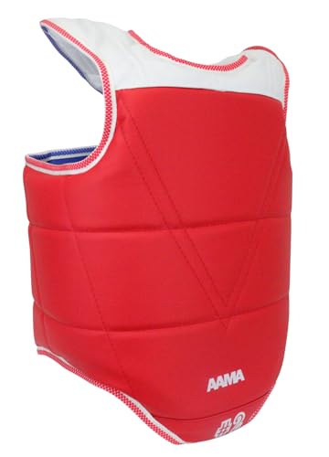 AAMA Custom Foam Sparring Gear Set - Foam Headgear, Olympic Style Chest Guard, Foam Punch and Kick - color: WHITE