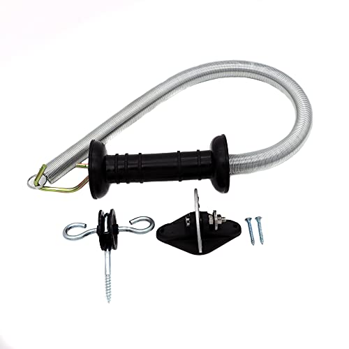 Electric Fence Spring Gate Handles Kit, Black, 16-Feet
