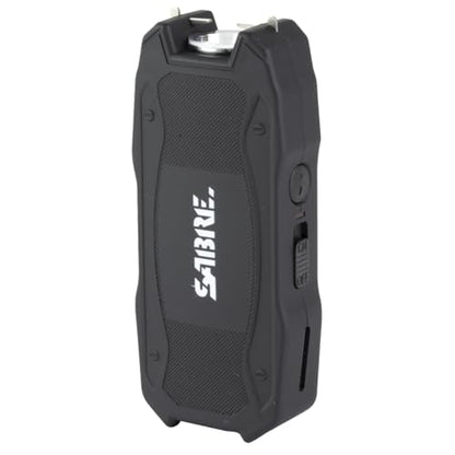 Sabre Stun Gun with Flashlight and Battery Strength Indicator, 1.552 Microcoulombs (µC) Charge, 120 Lumen Flashlight, Increased Reliability, Safety Switch, Rechargeable, Compact Design, Black