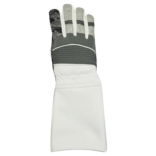 Fencing Glove High Performance Padded, Washable Amara Synthetic Leather, Real Leather for Foil, Epee & Saber, Silicoated Palm Back Neoprene Padded, 350N Cuff Protective Glove. - size: Small
