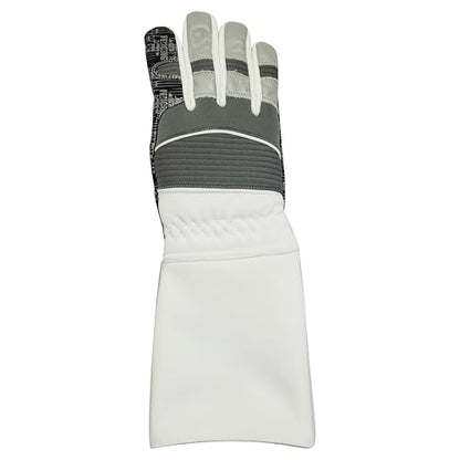 Fencing Glove High Performance Padded, Washable Amara Synthetic Leather, Real Leather for Foil, Epee & Saber, Silicoated Palm Back Neoprene Padded, 350N Cuff Protective Glove. - size: Medium