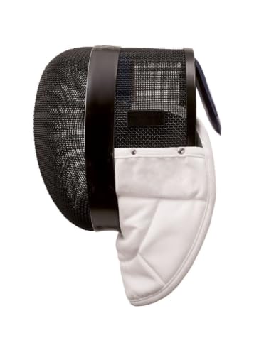 PBT FIE 1600N Black Épée Mask – Competition Fencing Mask with INOX Mesh & Polyester Bib - size: No:2