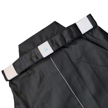 Kendo Tops Aikido Samurai Hakama Martial Arts Clothing Kimono Shirts Costumes - color: Skirt-black, size: 175CM