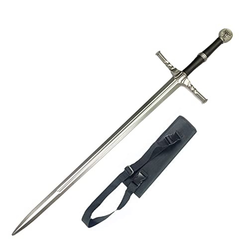 40" Foam Sword Medieval Style Includes Black Sheath Perfect for Halloween Costumes, Pretend Sword Practice, Cosplay, Props, and Collections