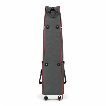 Fencing Bag with Wheels, Rolling Fencing Bag for Foil Epee Saber, Long Sword Carrier for HEMA and Fencing Gear, Side Pocket and Carry Handles - color: Grey