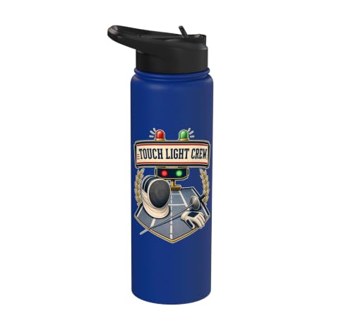 TOUCH LIGHT CREW Fencing Scoring Box Stainless Steel Insulated Water Bottle - color: Royal Blue