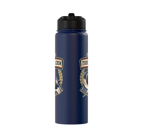 TOUCH LIGHT CREW Fencing Scoring Box Stainless Steel Insulated Water Bottle - color: Navy Blue