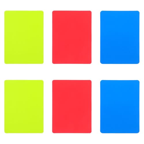 Toddmomy Referee Cards 6 pcs Red Yellow Blue PVC Set