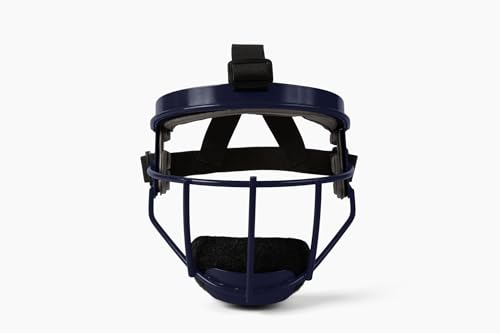 Defender Fielder’s Wire Mask - High-Impact Steel Infielder Face Guard for Softball & Baseball - Adult & Youth Sizes - Lightweight, Maximum Visibility & Secure Fit - color: Navy, size: Youth