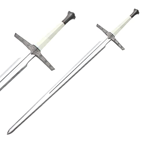 41 inch Medieval Foam Sword - Two Hand Sword for Witcher Hunting - color: TV Silver