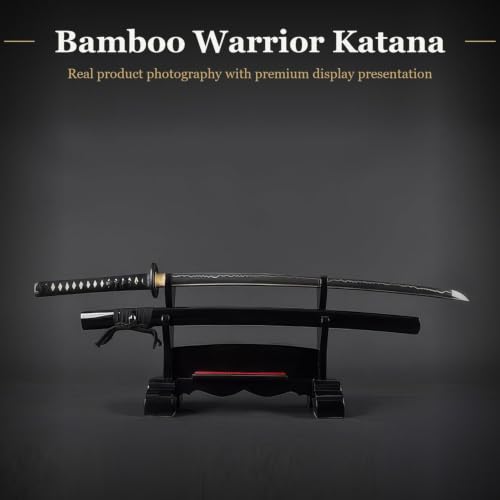 Katana Samurai Sword, 1045 Carbon Steel, Hand Forged, Full Tang - color: Tiger and Warrior