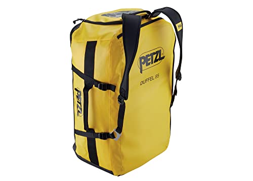 PETZL, DUFFEL 85L, Medium Capacity Transport Bag, Yellow - color: Yellow/Black