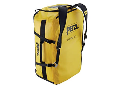PETZL, DUFFEL 85L, Medium Capacity Transport Bag, Yellow - color: Yellow/Black
