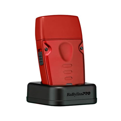 BaBylissPRO High-Performance Compact LO-PROFX Shavers for Men - color: Red, style: Shaver and Base