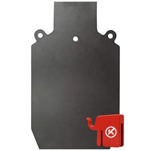 KRATE Tactical Elephant T-Post Target Hanger with 3/8" AR500 Steel Targets for Shooting - Made in USA - Easy Assembly - Built to Fit on Standard T-Post - Hang Metal Plates, Gongs, Torsos - style: 24" Torso + Elephant