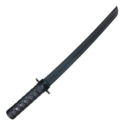 E-BOGU Polypropylene Practice Martial Arts Equipment with Black Saya Scabbard (Bokken Type 24.5") - style: Mokume Short 23.5"