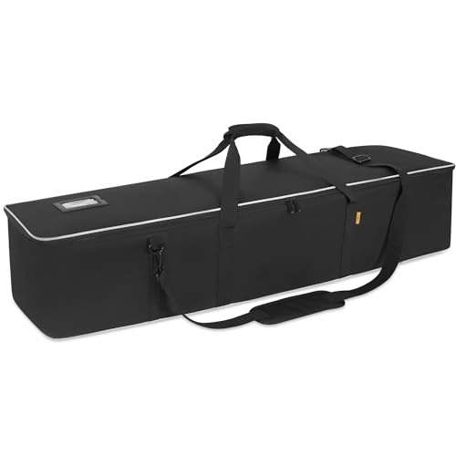 Multifunctional Tripod Bag 50 X 10 X 10 Inches / 127 X 25.5 X 25.5 cm Heavy Duty Tripod Carrying Case with Handle for Lights, Speakers, Cameras, Booms, Microphone Stands, Black - size: 50 X 10 X 10 Inch