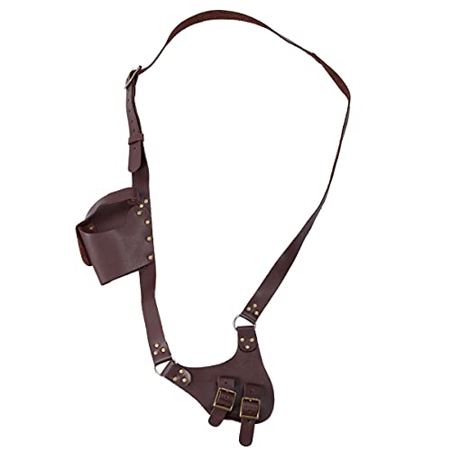 BLESSUME Medieval Knight Belt with Sword Frog Holster Rapier Scabbard Holder 1pc - color: Brown 3
