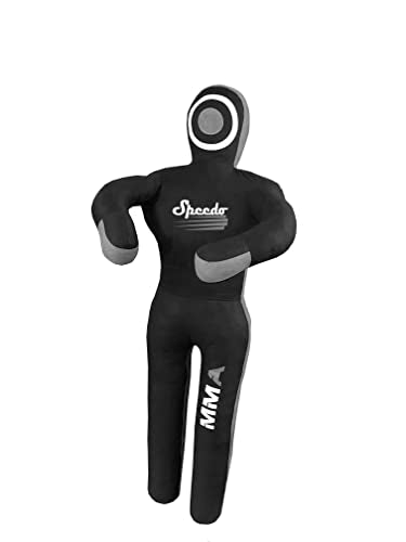 MMA Grappling Dummy Brazilian JIU Jitsu BJJ Punching Bag for Self Defense Wrestling Judo Karate Boxing Throwing Standing Position - UNFILLED - color: Black Grey, size: 4ft