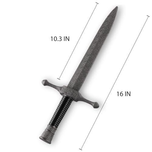 16" PU Fake Foam Sword Toy, 1 Pcs Fake Foam Dagger Knife - size: 1 Pcs(Black)
