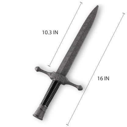16" PU Fake Foam Sword Toy, 1 Pcs Fake Foam Dagger Knife - size: 1 Pcs(Black)