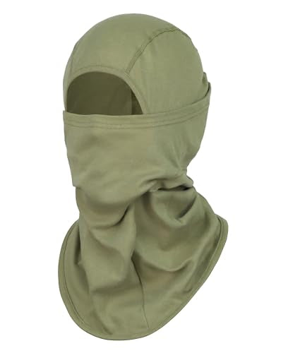 BOCOMAL FR Balaclava with Face Mask Flame Resistant 5.5oz Lightweight 100%C - color: Khaki