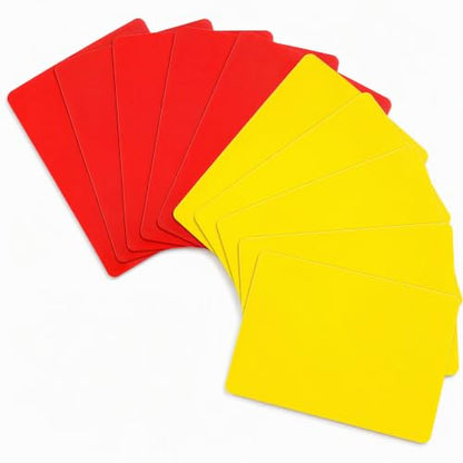 Toyvian 10pcs Professional Referee Cards - 5 Red & 5 Yellow Soccer Penalty Cards, Official Football Referee Cards for Match - color: 10 pcs Card