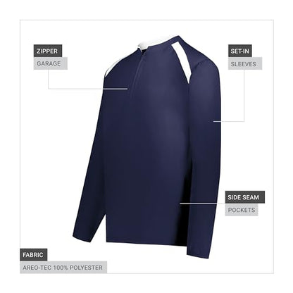 Holloway boys Holloway Boy's Clubhouse Pullover Cage Jacket - color: Navy/White, size: Small