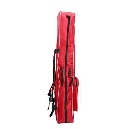 LEONARK Fencing Draw-bar Wheel Bag for Epee Saber and Foil - Hema Sword Bag Trolley Case for Fencing Suit and Mask - color: Red a