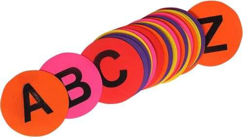 GSi Non-Slip Floor Spot Markers for Sports, Therapy & Classroom - size: 5.⁠ ⁠Alphabet