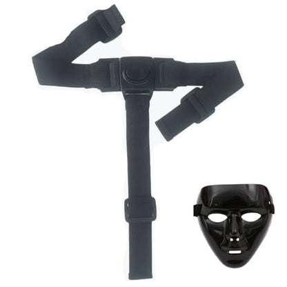 2Pcs Adjustable Extension Mask Straps for Cosplay Including Elastic Bands Sliders 3-Way Quick Release Buckle Face Mask Straps for Back of Head Cosplay Premium Masking Kit Toy Mask Replacement Strap