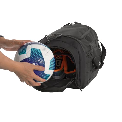 APRlLBAY 43L Large Capacity Military Duffel Bag - Tactical Gym Bag/Weekender for Men & Women (Jet Black) - color: Black