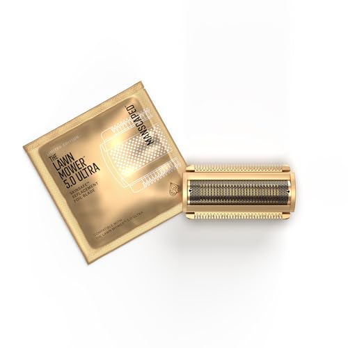 MANSCAPED® The Lawn Mower® 5.0 Ultra SkinSafe® GOLD Replacement Foil Blade - Stainless Steel Groin Hair Foil Shaver Head Refill, for Close Body Hair Grooming, Snap-In Cartridge, 1 Pack - style: Lawn Mower 5.0 ULTRA Gold Foil Blade