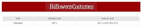 Valiant Knight Sword and Shield Set Child Woman Adult Costume Sword and Shield