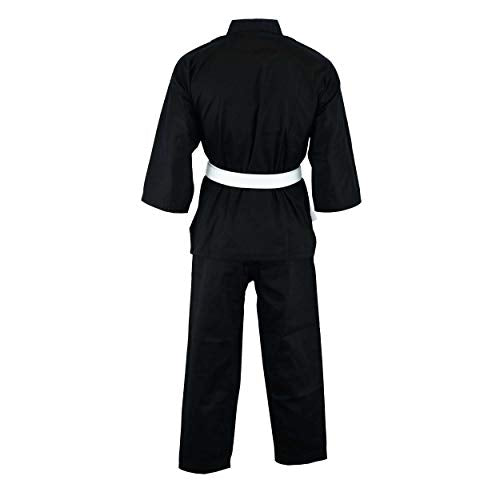 Ultimate - Taekwondo Gi Uniform - Kids Adults Unisex White Belt Included - color: Black, size: 0