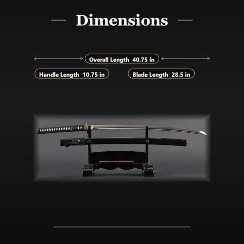 1045 Katana, Hand Forged Full Tang Japanese Sword | Classic Tsuba Series - color: Bamboo