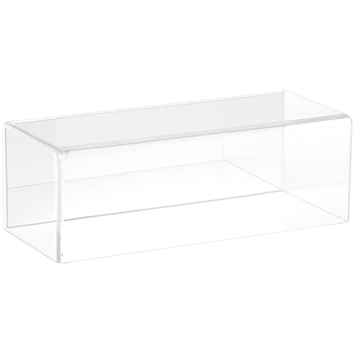 Plymor Clear Acrylic Display Case with No Base (Mirror Back), 9" W x 3.5" D x 3" H - color: No Base (Mirrored)