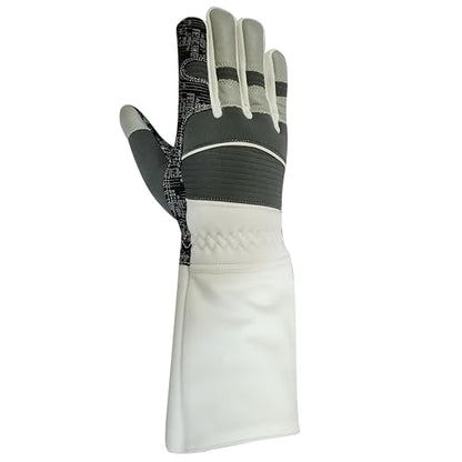 Fencing Glove High Performance Padded, Washable Amara Synthetic Leather, Real Leather for Foil, Epee & Saber, Silicoated Palm Back Neoprene Padded, 350N Cuff Protective Glove. - size: XX-Small