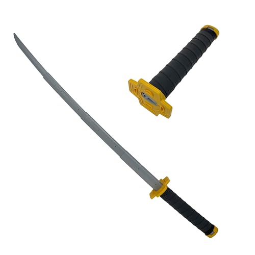 Gravity Retractable Sword, Samurai Model for Play Fighting, Ninja Martial Arts, Cosplay, Pretend Play, Costume Accessory - color: Grey
