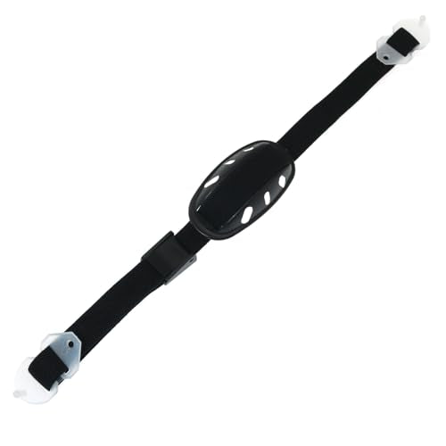RLECS 2PCS Universal Helmet Adjustable Elastic Jaw Strap Plastic Bumper Hat Protective Work Cap Liner Chin Pocket Strap Black