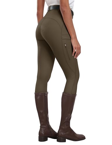 MoFiz Women's Horse Riding Pants Breeches Equestrian Pants Riding Tights - color: Brown, size: X-Small