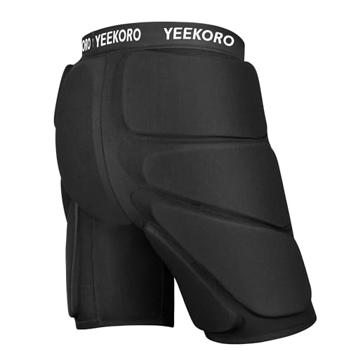 3D Protective Padded Shorts for Snowboard, Ski and Skate, Protection Pads for Tailbone, Hip, and Butt, Crash Pad - size: Small