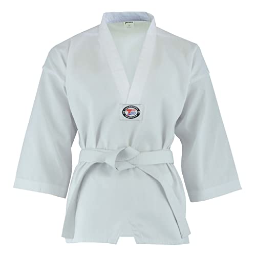 Ultimate - Taekwondo Gi Uniform - Kids Adults Unisex White Belt Included - color: White, size: 1