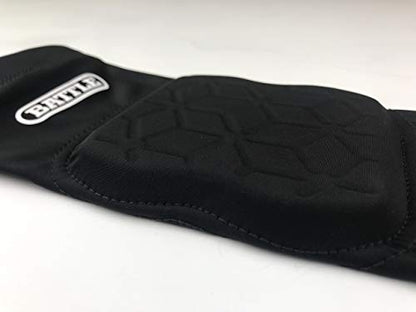 Battle Sports Elbow and Forearm Padded Football Sleeve - size: Adult L/XL, style: Black