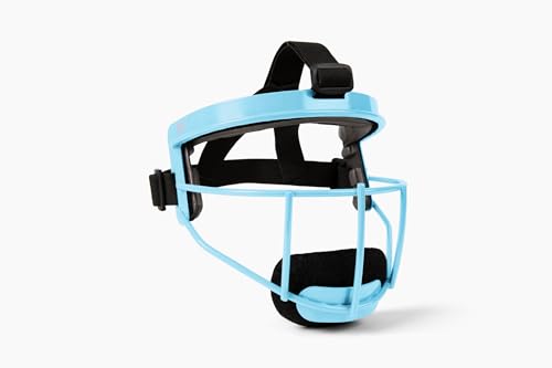 Defender Fielder’s Wire Mask - High-Impact Steel Infielder Face Guard for Softball & Baseball - Adult & Youth Sizes - Lightweight, Maximum Visibility & Secure Fit - color: Aqua, size: Youth