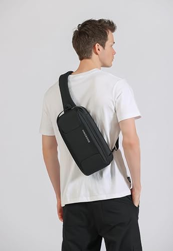 Kingsons Sling Crossbody Bag for Men Chest Shoulder Backpack Casual Daypack - color: Ks3288w-a
