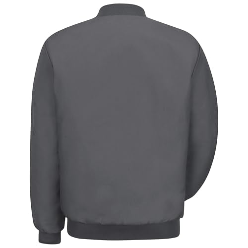 Red Kap Men's Solid Perma-lined Team Jacket - color: Charcoal, size: XX-Large Tall