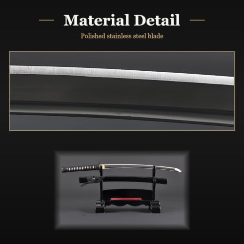 Unsharpened Stainless Steel Wakizashi, Iaido Iaito Training Short Sword - color: Musashi