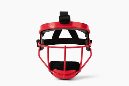 Defender Fielder’s Wire Mask - High-Impact Steel Infielder Face Guard for Softball & Baseball - Adult & Youth Sizes - Lightweight, Maximum Visibility & Secure Fit - color: Scarlet, size: Youth