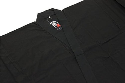Edoten Japanese Samurai Hakama Uniform - color: Bk-red, size: X-Large